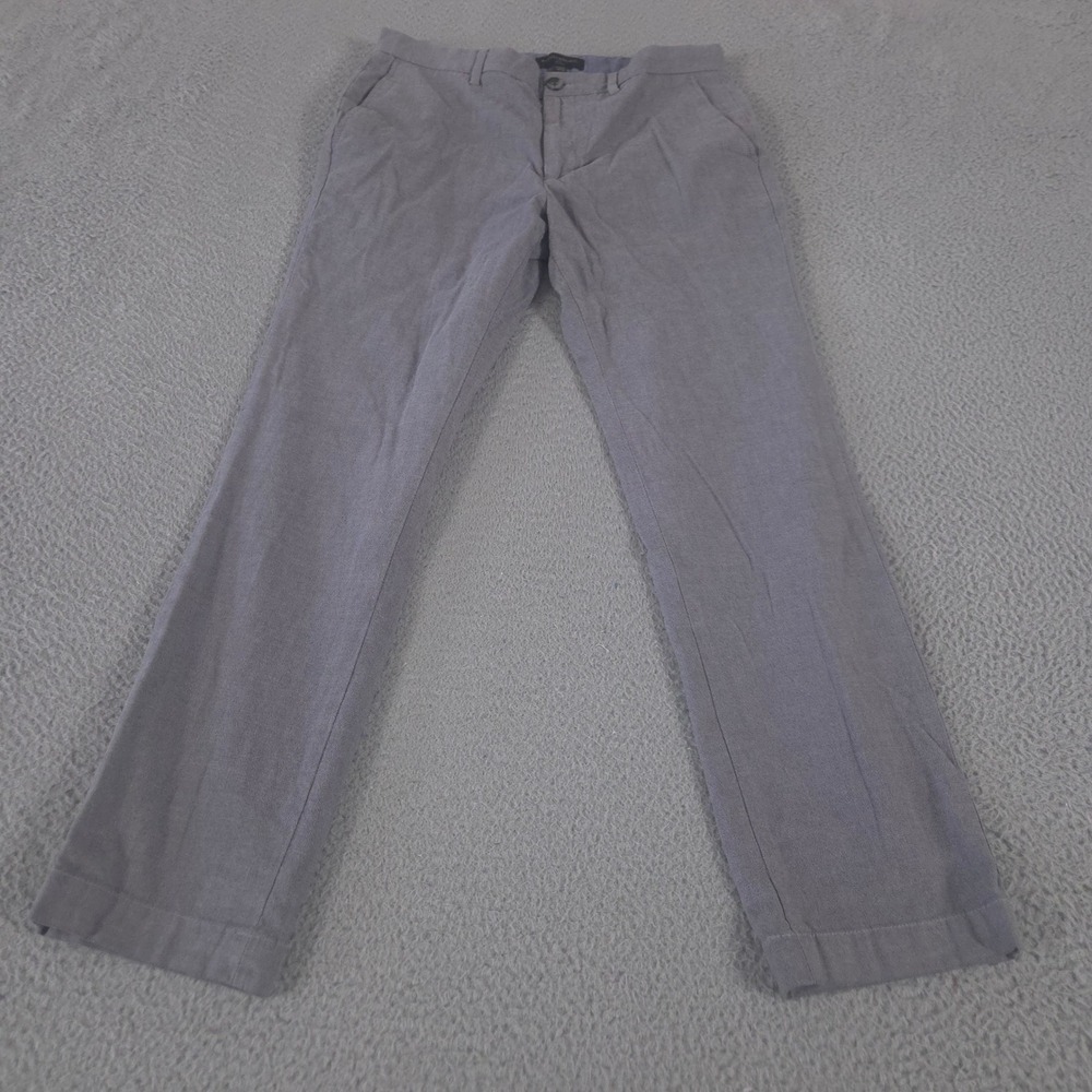 Banana Republic Pants Mens 32x32 Gray Slim Fit Cotton Stretch Straight Leg Chino
